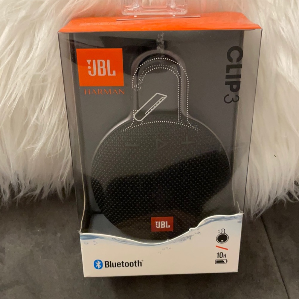New -Black Waterproof JBL Clip 3